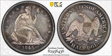 1845-O 50C WB-1 RPD, FS-303 AU55