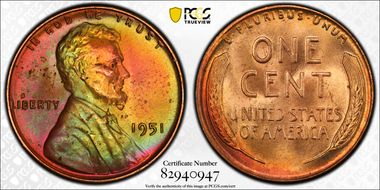 1951 1C MS65RB