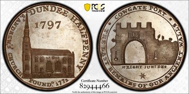 1797 Tk 1/2D DH-21 Angusshire Bronzed Dundee PR65