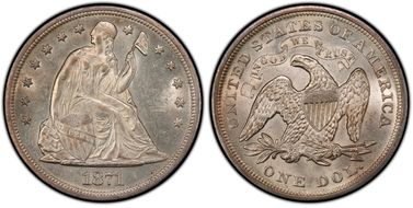 1871 $1 MS63