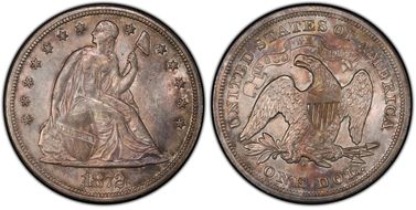 1872-S $1 MS62