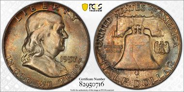 1957 50C MS66+ FBL