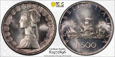 1970-R 500 L KM-98  Ag MS67