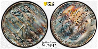 1989 $1 Silver Eagle MS67