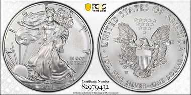 2016-W $1 Burnished Silver Eagle 30th Anniversary Lettered Edge SP70