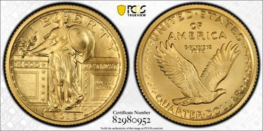 2016-W 25C 100th Anniversary  First Strike SP70