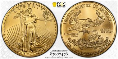 2002 $50 Gold Eagle MS70