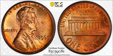 1960 1C Large Date MS65RD