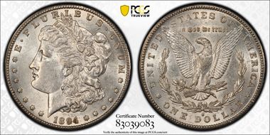 1894-S $1 AU58