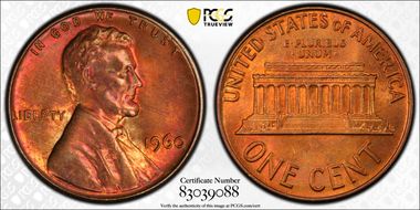 1960 1C Large Date MS66RB