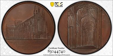 (1855) Medal Ross-M188 Hoyd-141 Bronzed AE Winchester Cathedral SP63