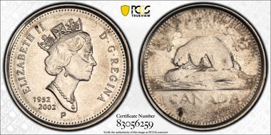 2002-P 5C Jubilee AU55