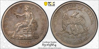 1875-S/CC T$1 FS-502, C-7 OMM XF40