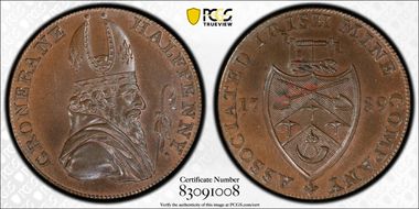 1789 Tk 1/2D DH-8 Wicklow, Cronebane MS64BN