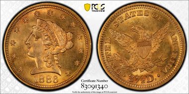 1886 $2.50 MS64