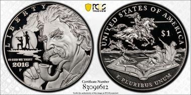 2016-P $1 Mark Twain PR69DCAM