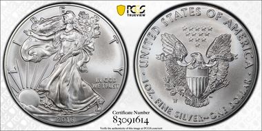 2016-W $1 Burnished Silver Eagle 30th Anniversary Lettered Edge SP70
