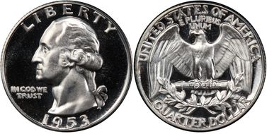 1953 25C DDO FS-101 PR68CAM