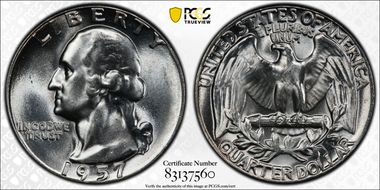 1957 25C Type B Reverse, FS-901 MS66