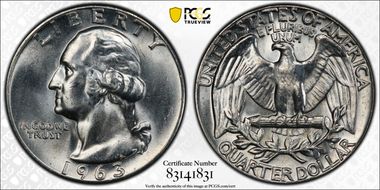 1963 25C Type B Reverse, FS-901 MS65