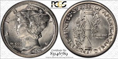 1924-S 10C AU58