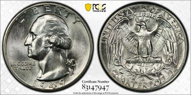 1949-D 25C OMM FS-601 MS66