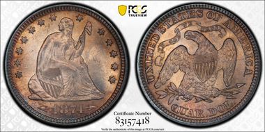 1874 25C Arrows MS66