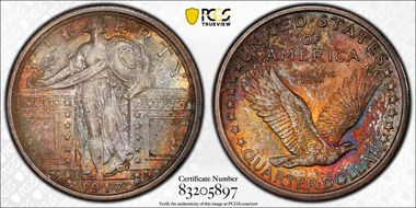 1917-D 25C Type 1 MS67FH