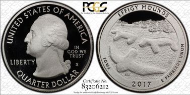 2017-S 25C Effigy Mounds NP PR70DCAM