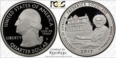 2017-S 25C Frederick Douglass NP PR70DCAM