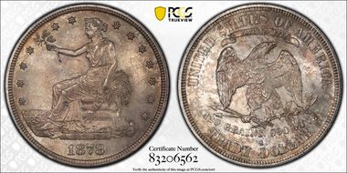 1878-S T$1 Trade MS64