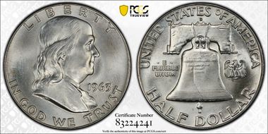 1963-D 50C MS66FBL