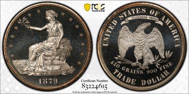 1879 T$1 Trade PR66DCAM