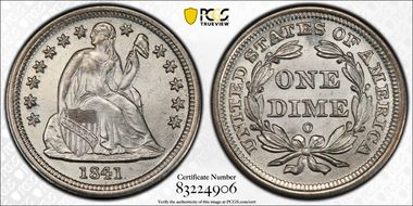 1841-O 10C MS65