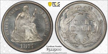 1875 10C MS67