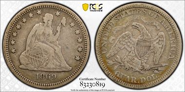 1869 25C VF20
