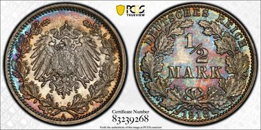 1918-A 1/2 Mk J-16 MS67