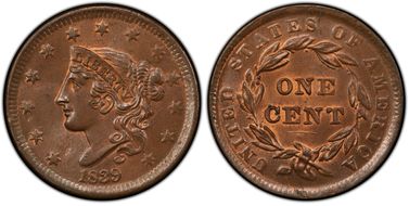 1839 1C N-3 Head of 1838 MS65BN