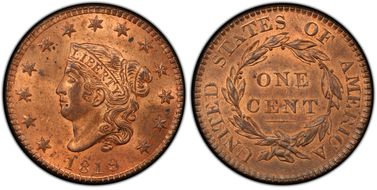 1819 1C Newcomb 8 MS64RD