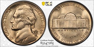 1949-D/S 5C Overmintmark FS-501 MS66