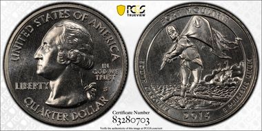 2016-S 25C Fort Moultrie NP MS67