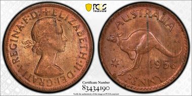 1956 Y. (p) 1D MS64RB