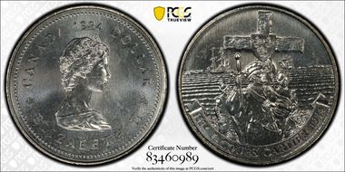 1984 $1 Cartier MS66