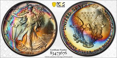 1988 $1 Silver Eagle MS68