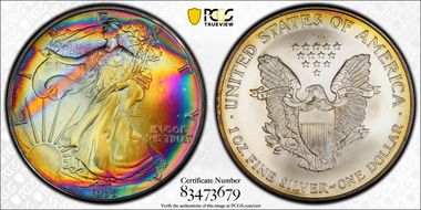 1995 $1 Silver Eagle MS68