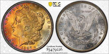 1887 $1 MS64