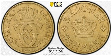 1924-HCNGJ 2 Kr KM-825.1 AU58