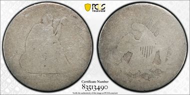 1853 25C Arrows and Rays PO1