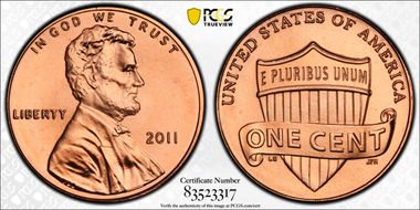 2011 1C Shield MS68RD