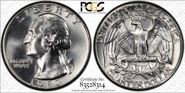 1963 25C Type B Reverse, FS-901 MS66